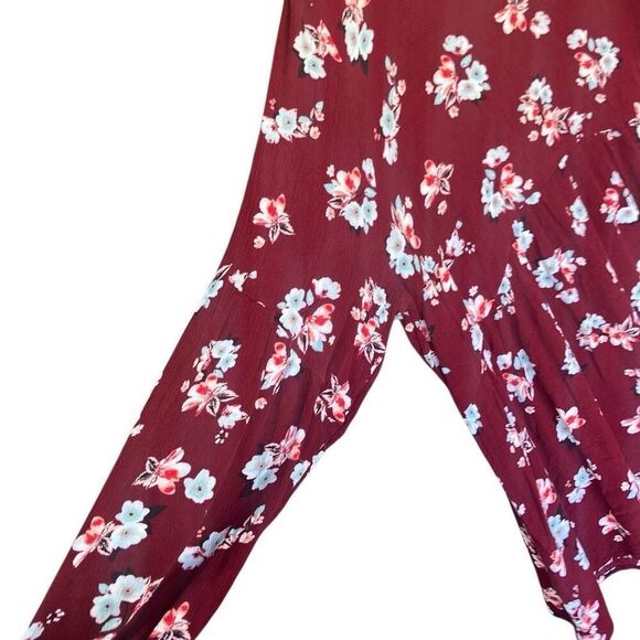 Lane Bryant babydoll peplum floral tunic blouse 26/28 #723 - Picture 5 of 8